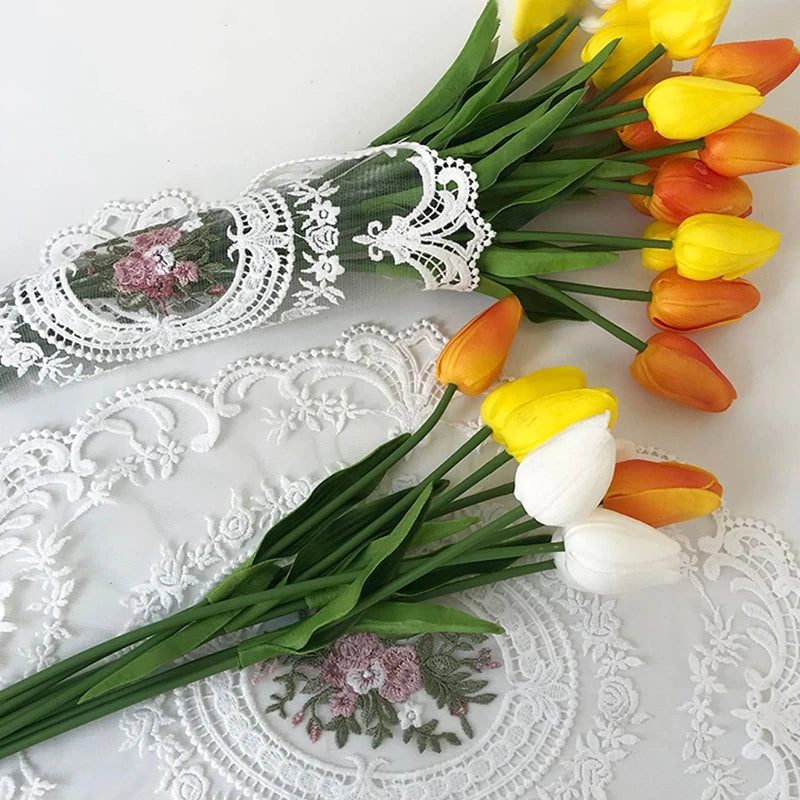 Vintage Lace Coaster Table Cloth Lace Tablecloth Embroidery Placemat Cabinet Furniture Decoration Background Photo Props