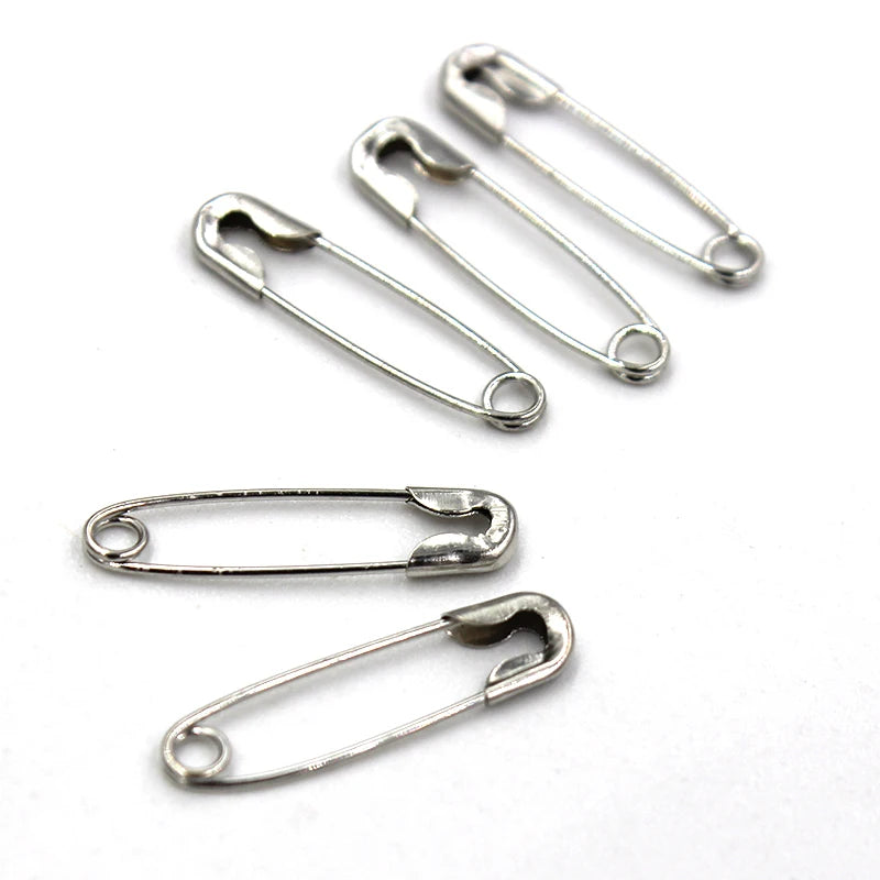 50Pcs Silver Safety Pins DIY Sewing Tools Accessory Stainless Steel Needles Large Safety Pin Small Brooch Apparel Accessories