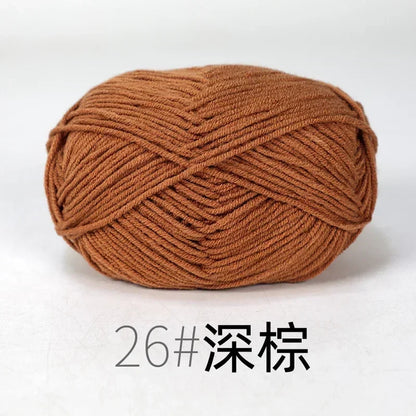50g 4ply Milk Cotton Knitting Wool Yarn Needlework Dyed Lanas For Crochet Craft Sweater Hat Dolls Sewing Knitting Tools - 26