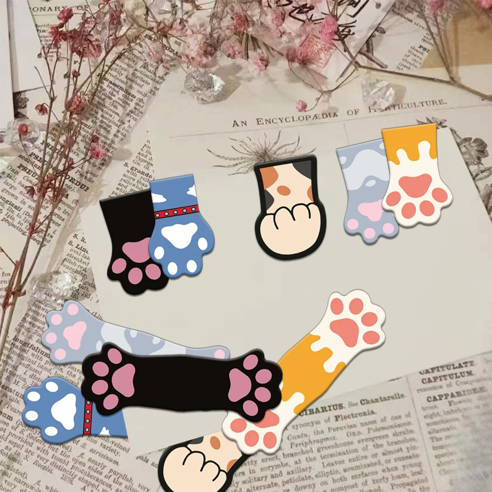 5PCS Creative New Product Cat Claw Magnetic Bookmark Student Supplies Books Interpage Decoration Bookmarks