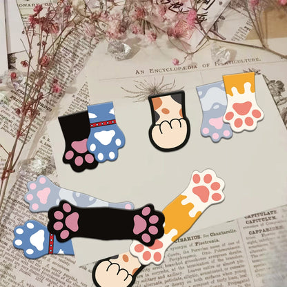 5PCS Creative New Product Cat Claw Magnetic Bookmark Student Supplies Books Interpage Decoration Bookmarks