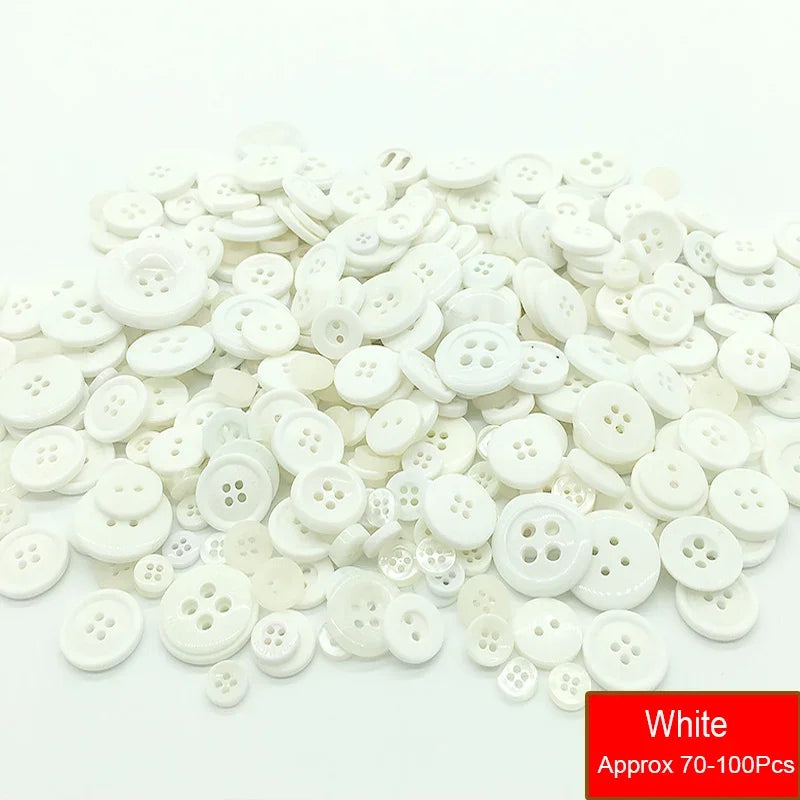 50g/Pack Mix Size Mix color Resin Button 1-3cm Sewing Buttons For Scrapbook Crafts DIY Handmade Sewing Accessories