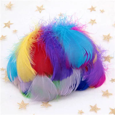 Natural Goose Feathers Plumes 4-15cm Colourful Swan Feather Plume for Home Decoration Craft DIY Party Jewelry Decoration 3Siz
