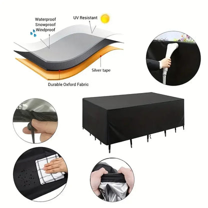 218 Sizes of Patio Furniture Covers, Table and Chair Covers, Waterproof, Dustproof, UV-proof 210D Oxford Cloth Protective Cov