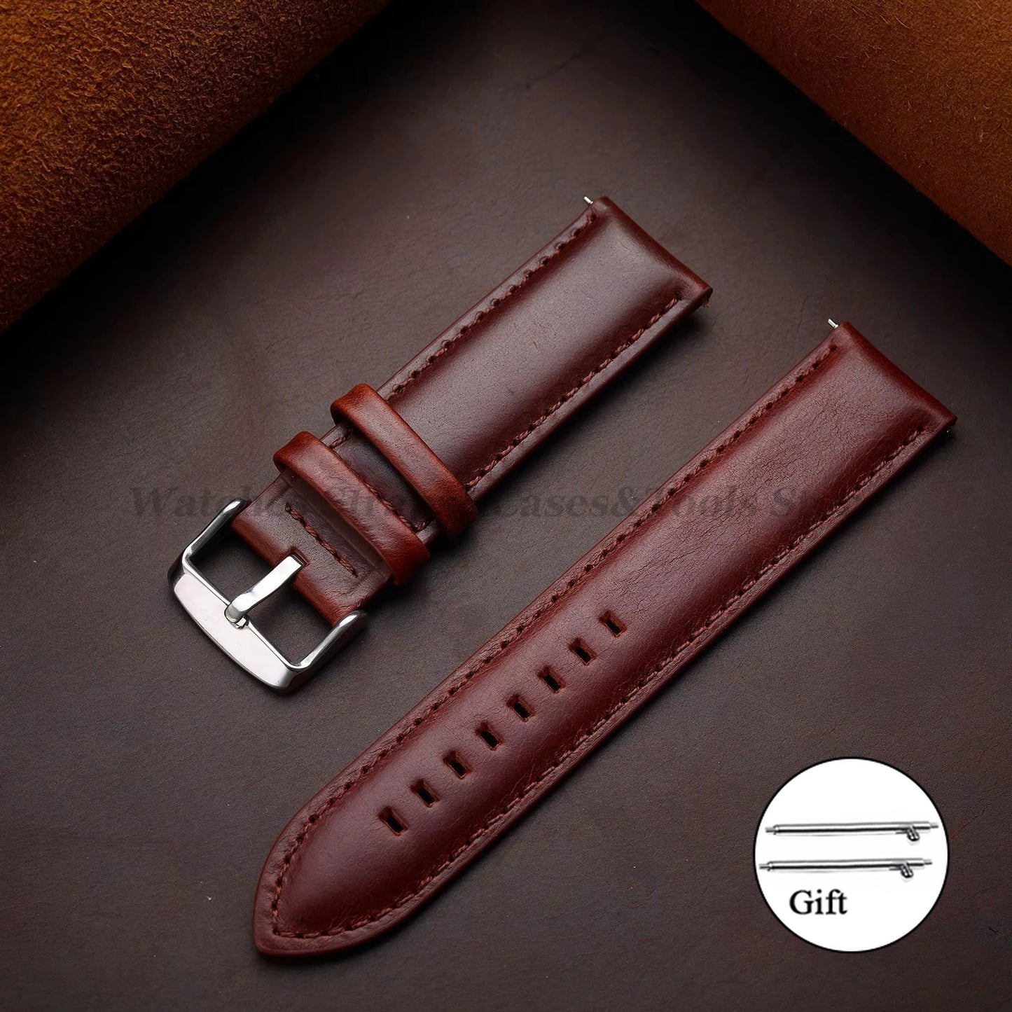 Genuine Leather Watchband 18mm 20mm 22mm 24mm 26mm Vintage Cowhide Watch Strap for DW Quick Release Bracelet Universal Wristb
