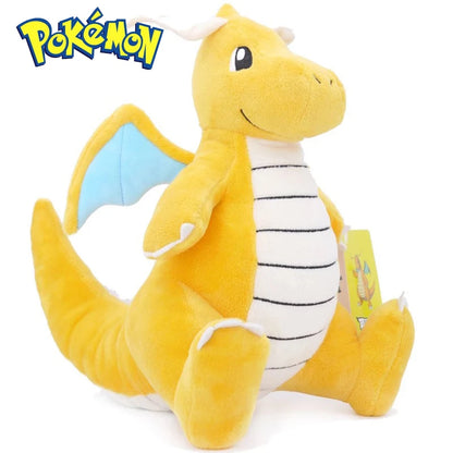 Anime Kawaii Dragonite Stuffed Toys Cartoon&Cute Plush Dolls Throw Pillow Birthday Gift for Kids Friends Boys Home Decoration