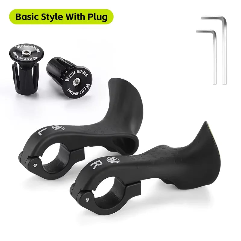 WEST BIKNG Bicycle Bar Ends Ergonomic MTB Mountain Road Gravel Bike Inner Bar Ends Alloy Plug Auxiliary Handlebar Cycling Par