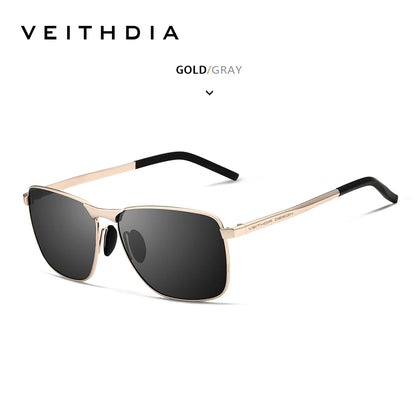 VEITHDIA Brand Men's Vintage Sports Sunglasses Polarized UV400 Lens Eyewear Accessories Male Outdoor Sun Glasses For Women V2