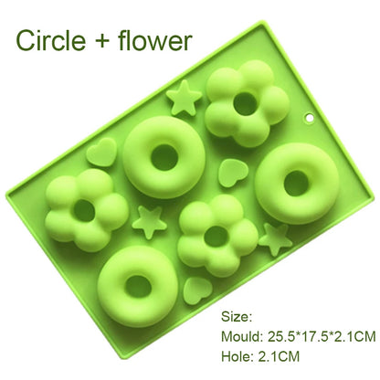 Silicone Donut Maker 3D DIY Baking Pastry Cookie Chocolate Round Molds Muffin Cake Mould Dessert Handmade Kitchen Cooking Too