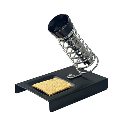 Soldering Iron Stand Portable Holder Soldering Tin Stand with Welding Cleaning Sponge Electric Soldering Iron Accessories - C