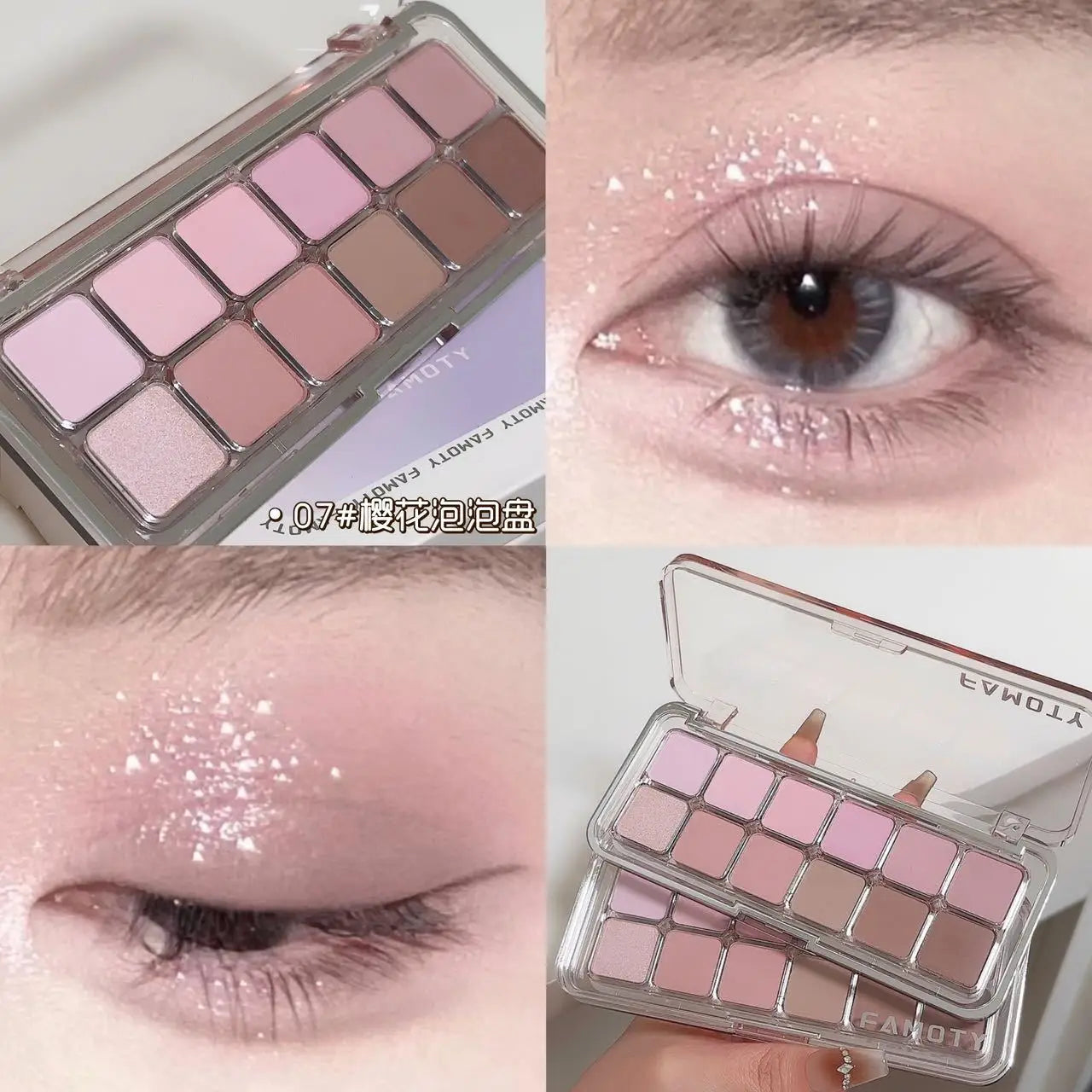 12-Color Low Saturation Matte Eyeshadow Palette Tea Apricot Earth Tones Long Lasting All-Matte Eye Makeup for Daily Use - FMT