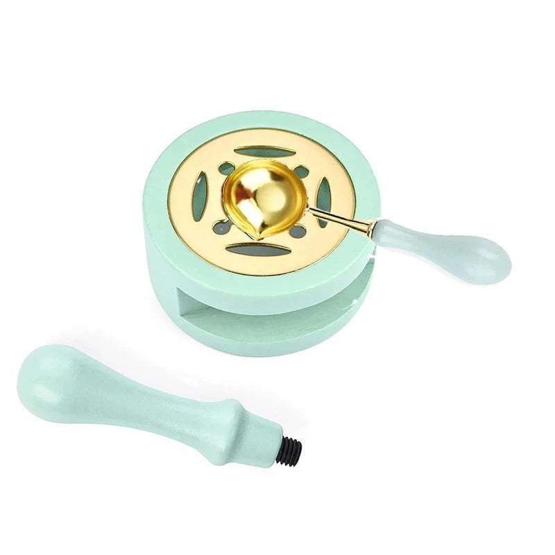 DIY Sealing Wax Spoon Bead Melting Heater Lacquer Furnace Solid Wood Stove Seal Supplies For Stamp Wax Stamp Craft Wedding Gi