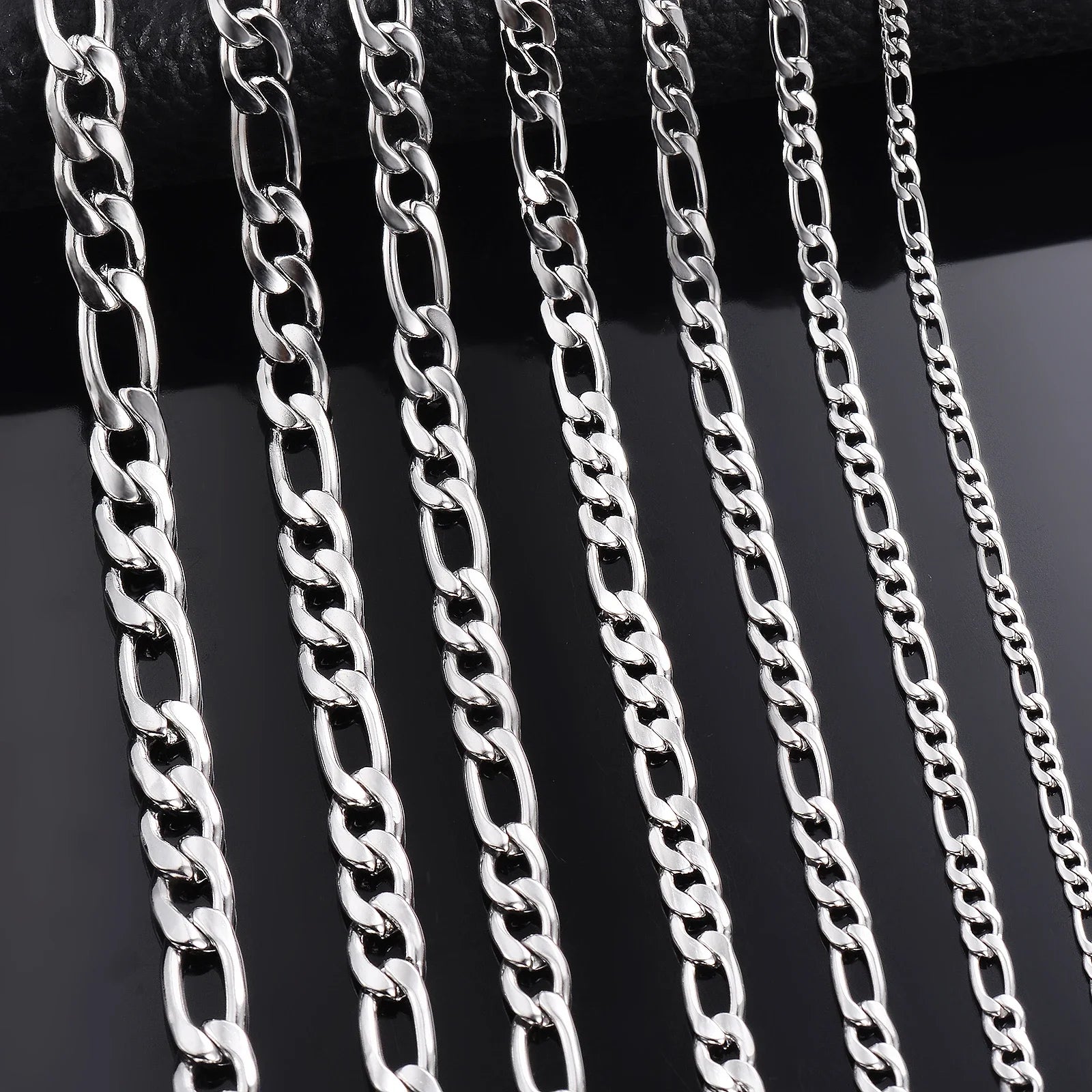 925 Sterling Silver Necklace 2-12mm Width 40-75cm Long Chain Lobster Clasp Men and Women Engagement Jewelry
