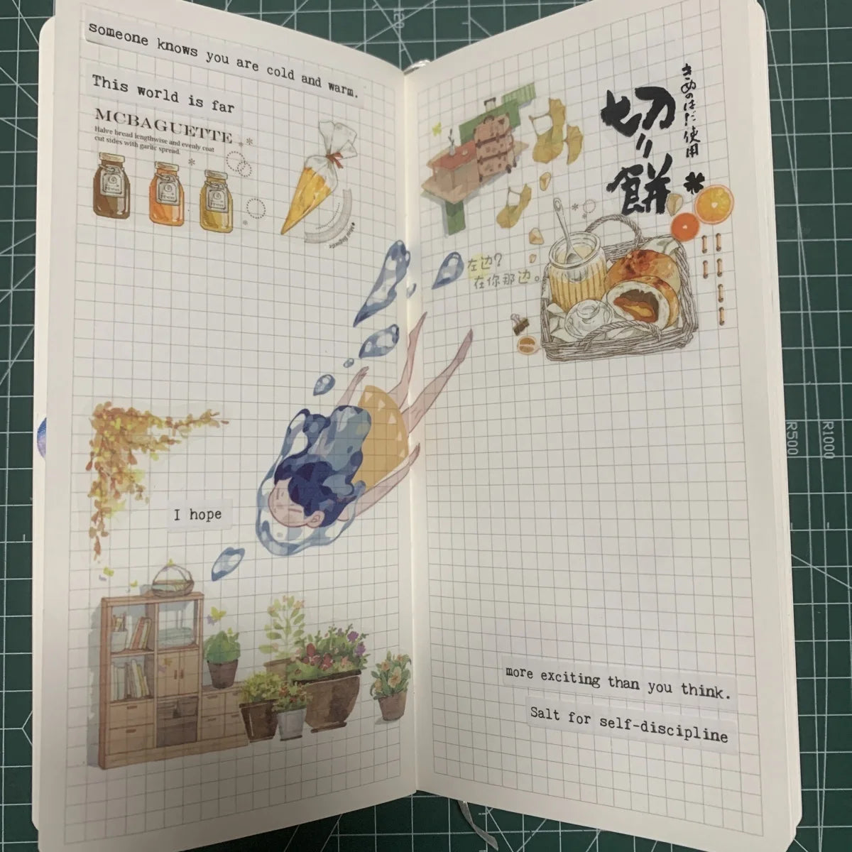 Weekly Planner Journal Notebook ‌Stylish Minimalist Cute Planning Diary Creative Portable Small Grid Notebooks Diary Statione