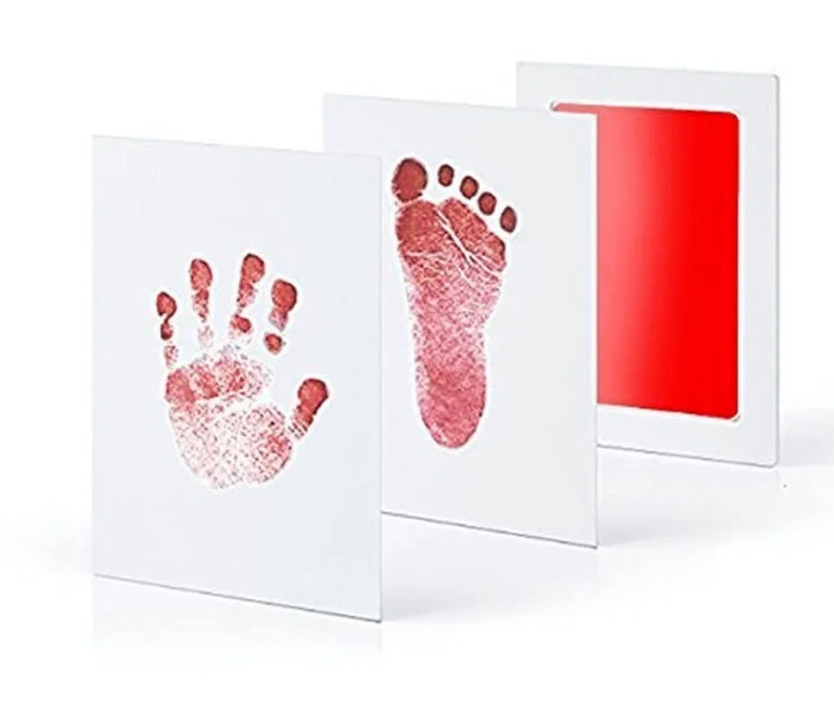 Baby Care Non-Toxic Baby Handprint Footprint Imprint Kit Baby Souvenirs Casting Infant Footprint Ink Pad Infants Clay Toy Gif