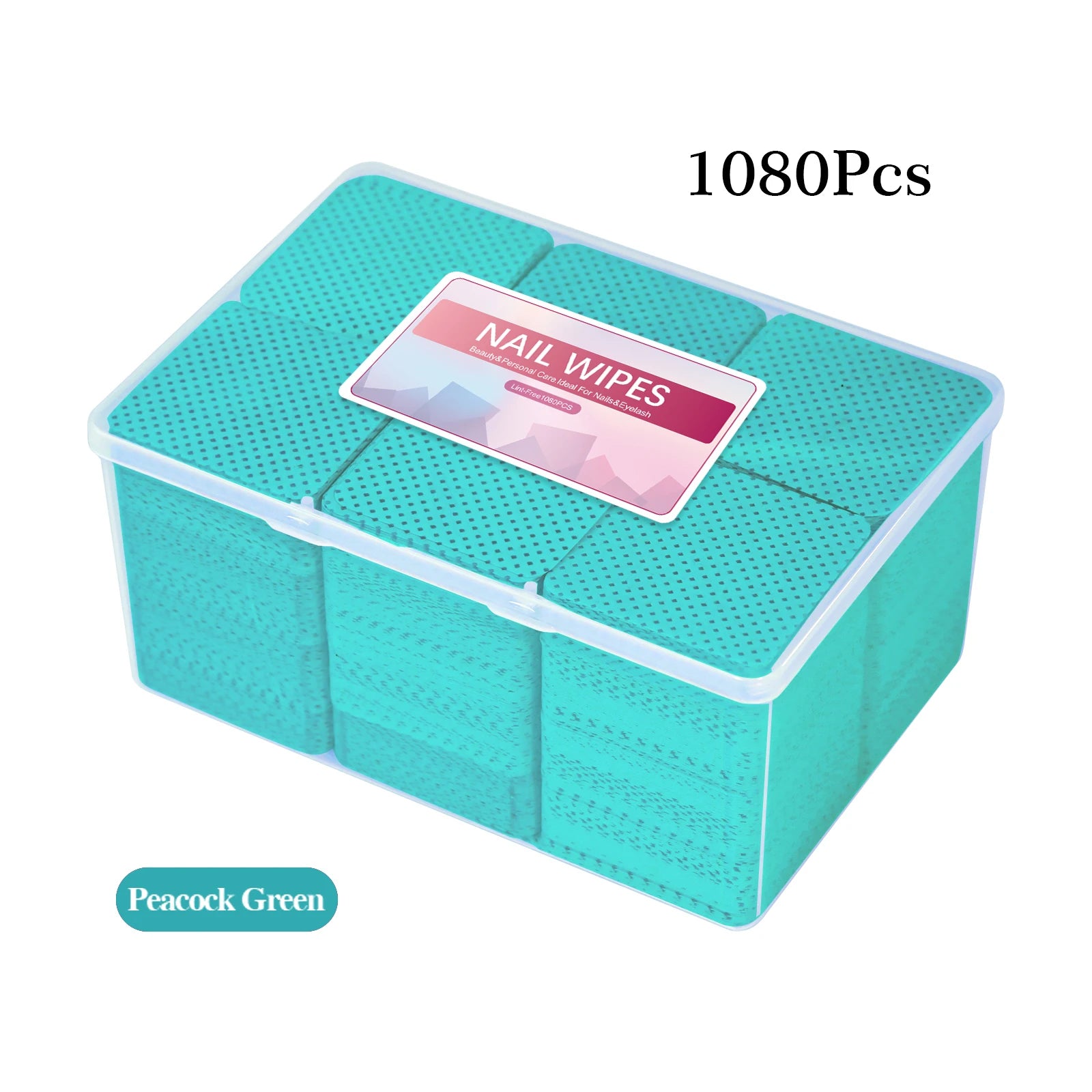 1080pcs Boxed Nail Art Lint-Free Eyelash Glue Wipes Paper Gel Polish Remover Clean Glue Cotton Pads Beauty Cleaning Tools - P