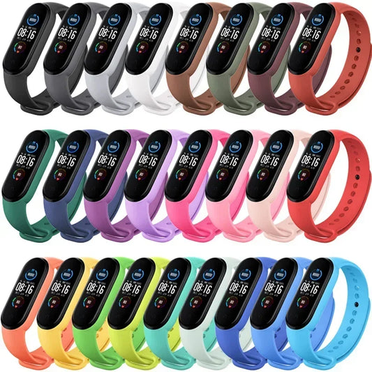 Watch Strap For Xiaomi Mi Band 7 6 5 4 3 Wristband Silicone Bracelet Wrist Straps MiBand 3/4 band5 band6 Smartwatch Accessori