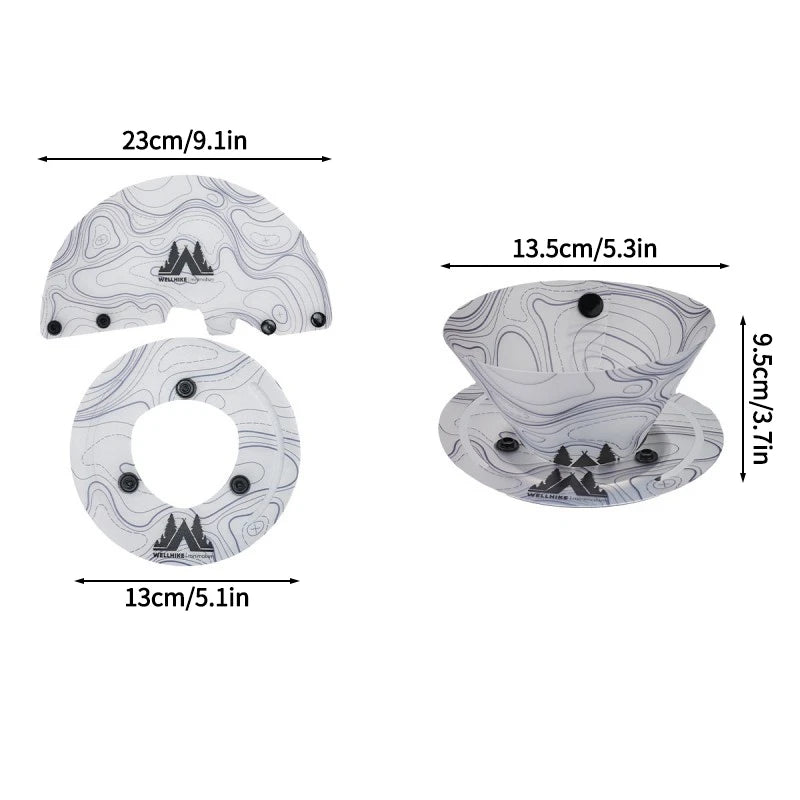 Outdoor Camping Folding Lightweight Tableware Camping Supplies Portable Foldable Bowl Plate Cup Filter Folding Tableware посу