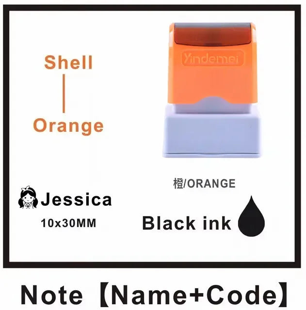 Customized Arabic Hebrew Name Stamp Waterproof Seal Custom Teacher Signature Student Child Cloth Ink Stamp Selfing-inking Sta