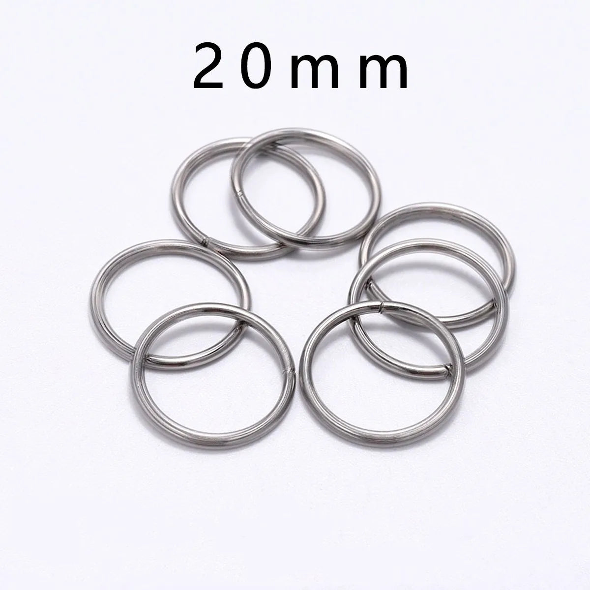 30-200Pcs 3-25mm Stainless Steel Split Ring Open Single Loops Jump Rings Connectors for DIY Jewelry Making Findings Accessori