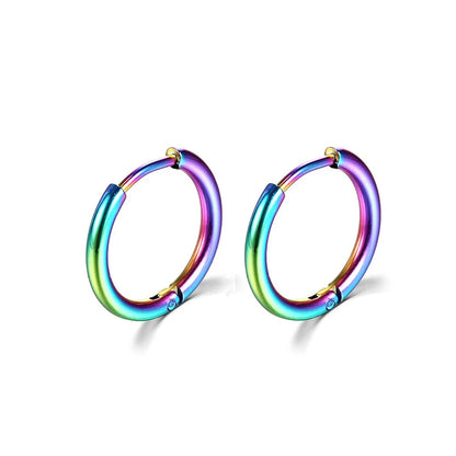 1 Pair Stainless Steel Hoop Earrings Women Men Gold Color Small Earrings Girl Jewelry Pendientes Mujer Aretes Cartilage Pierc