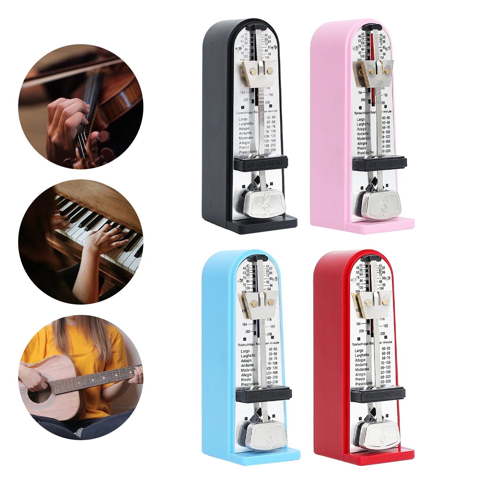 Mechanical Metronome Digital Counting Universal Metronome for Piano Guitar Bass Ukulele Drum Violin Saxophone