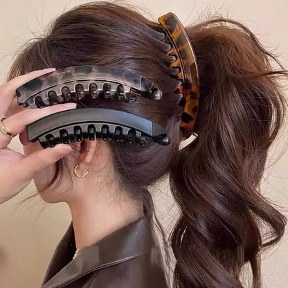 Tortoiseshell Banana Hair Clip Fish Shaped Hairpin For Women Hair Accessories Hairgrips Twist Clamp Ponytail Barrettes Headwe