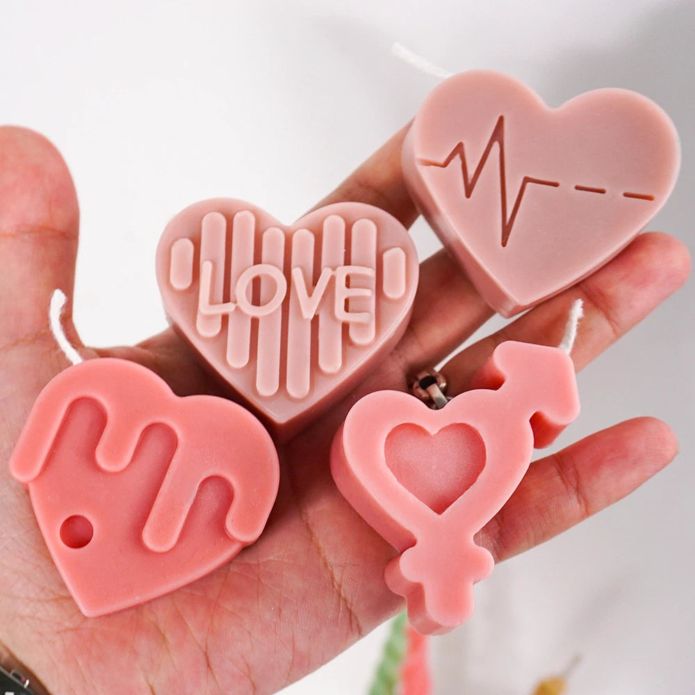 New kinds Heart Shape Silicone Soap Mold DIY Handmade Angel Love Cake Chocolate Baking Molds Aromath Soap Candle Crafts Makin