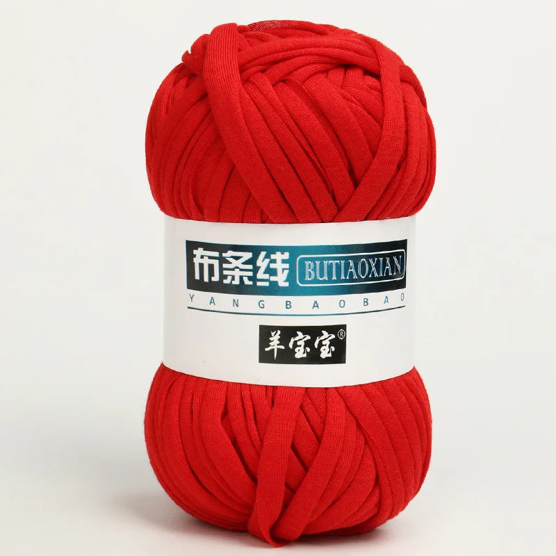 Crochet Bag Yarn, 100g T-Shirt Knitting Yarn, Soft Polyester Yarn for Coasters, Hats, Slippers, Crochet Projects, Thick Cloth