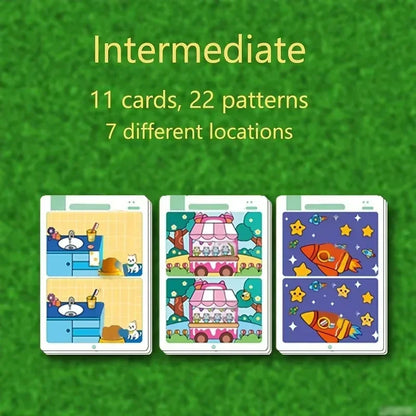 An educational fault finding game: reusable wiping paper for focus and attention training，Painting books - Intermediate