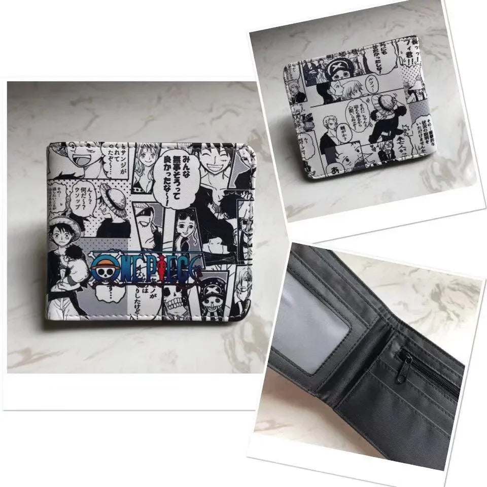 Anime One Piece Monkey D Luffy Roronoa Zoro Stylish and Simple Foldable Wallet Student Coin Purse Cute Things for Girls - 30