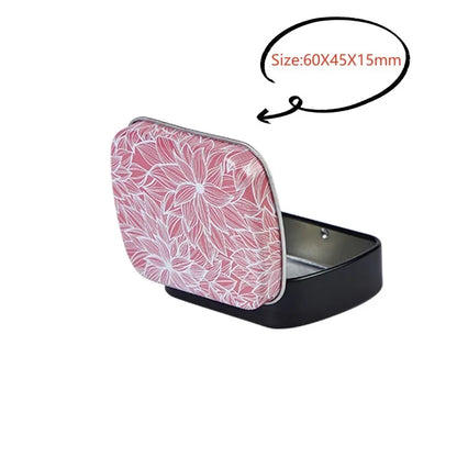 New Square Tin Storage Boxes Small Metal Storage Box Silver Jewelry Keys Coins Metal Box Tin Wedding Candy Storage Tin Can - 