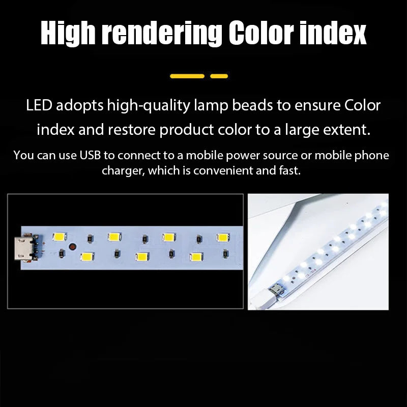 Mini Folding Photobox Photography LED Light Room Photo Studio Light Tent Box With 6 Colors Backdrops Photobox For DSLR Camera