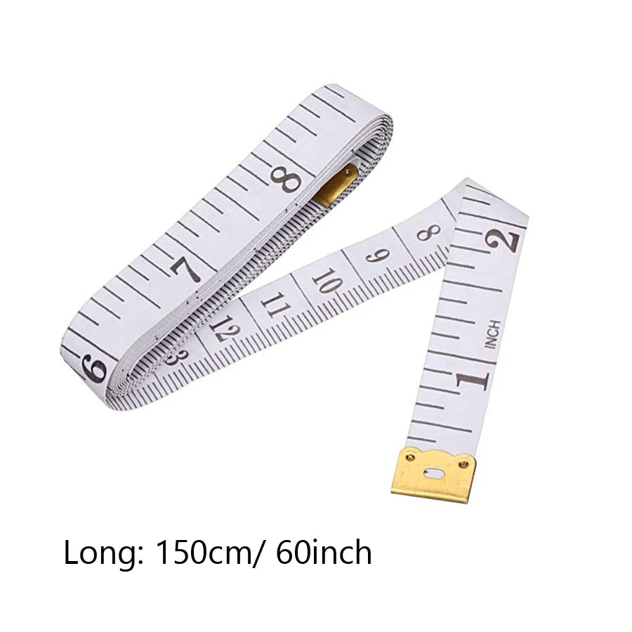1/5/10Pcs 150cm/60-Inch Soft Body Measuring Ruler Tailor Tape Measure Centimeter Meter Sewing Measuring Tape in Random Colors
