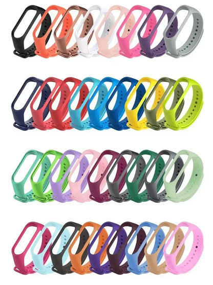 Watch Strap For Xiaomi Mi Band 7 6 5 4 3 Wristband Silicone Bracelet Wrist Straps MiBand 3/4 band5 band6 Smartwatch Accessori