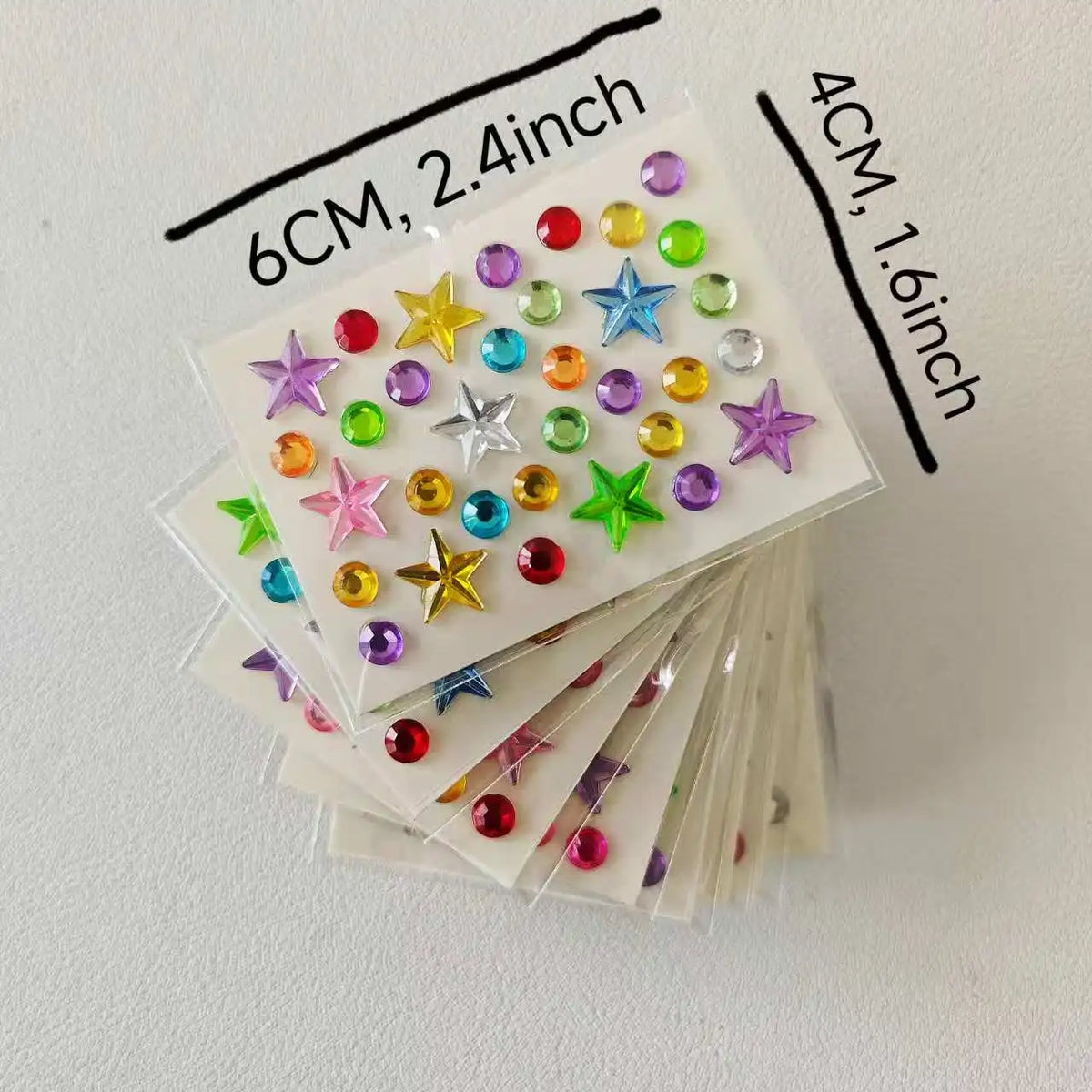 10 style colorful diamond mini sticker accessories DIY acrylic three-dimensional decoration children's and students'
