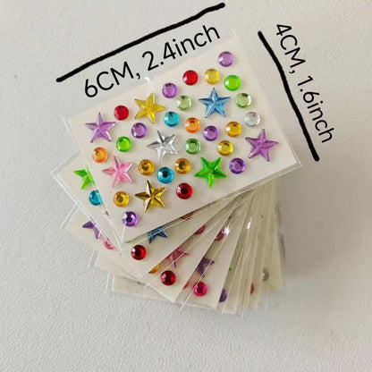 10 style colorful diamond mini sticker accessories DIY acrylic three-dimensional decoration children's and students'