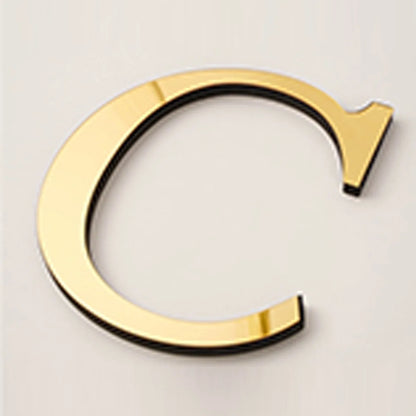 20cm Gold Acrylic Mirror English Letters Wall Stickers Birthday Decoration Festival Party Wedding Decor Self-adhesive Art Mur