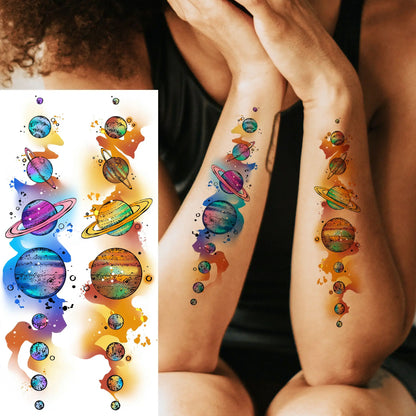 1 Sheet Bless Belief Faith Engraved Temporary Tattoos Family Love Tatoos Waterproof Realistic Fake Tattoo Stickers Long Lasti