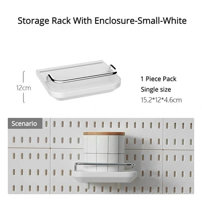 Diy Organizer Pegboard Accessories Pegboard Wall Organizer Panel Shelves For Gamer Room,bathroom,tool house,kitchen Storage R