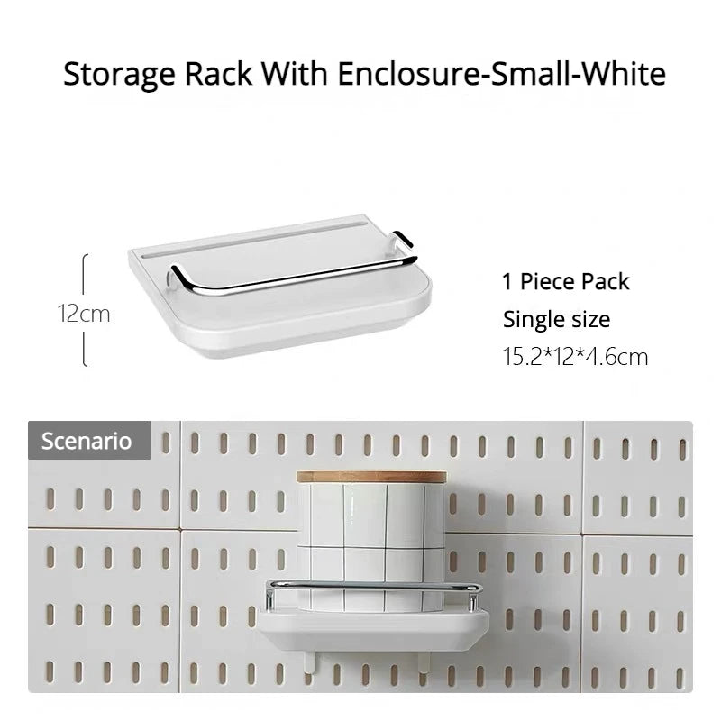 Diy Organizer Pegboard Accessories Pegboard Wall Organizer Panel Shelves For Gamer Room,bathroom,tool house,kitchen Storage R