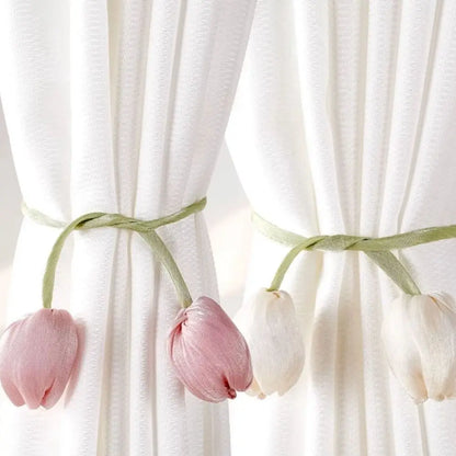 Creative Fashion Tulip Curtain Straps Adjustable Elegant Curtain Tieback Beautifully Curtains Tie Rope Homestay