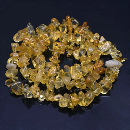 16 inch Natural Stone Beads Chips Beads 5-8mm Irregular Crystal Agate Gravel Beads Diy Bracelet For Jewelly HK058 - Citrine c