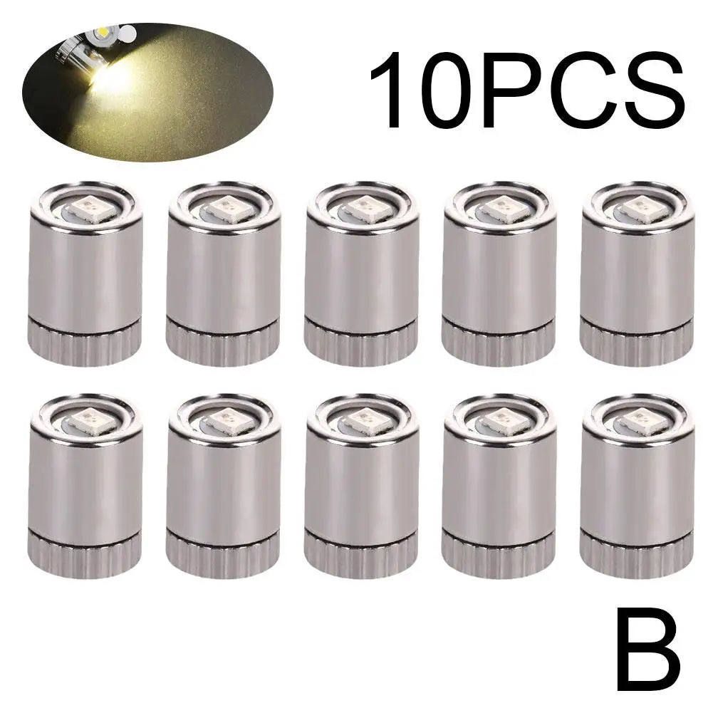 10Pcs Miniature Lights for Dollhouse,Miniature LED Lights for Handcraft,Mini Spot Lights Battery Operated(Warm White/white) -