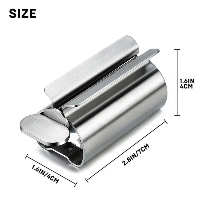 1pc Stainless Steel Wringer Roller Rotate Dispenser for Ointments Cosmetics Bathroom Accessories Toothpaste Squeezer Tube Rol