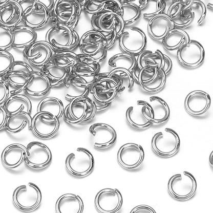 100-200pcs 3-8mm Gold Stainless Steel Open Jump Rings Split Rings Connectors For DIY Necklace Jewelry Finding Making Accessor