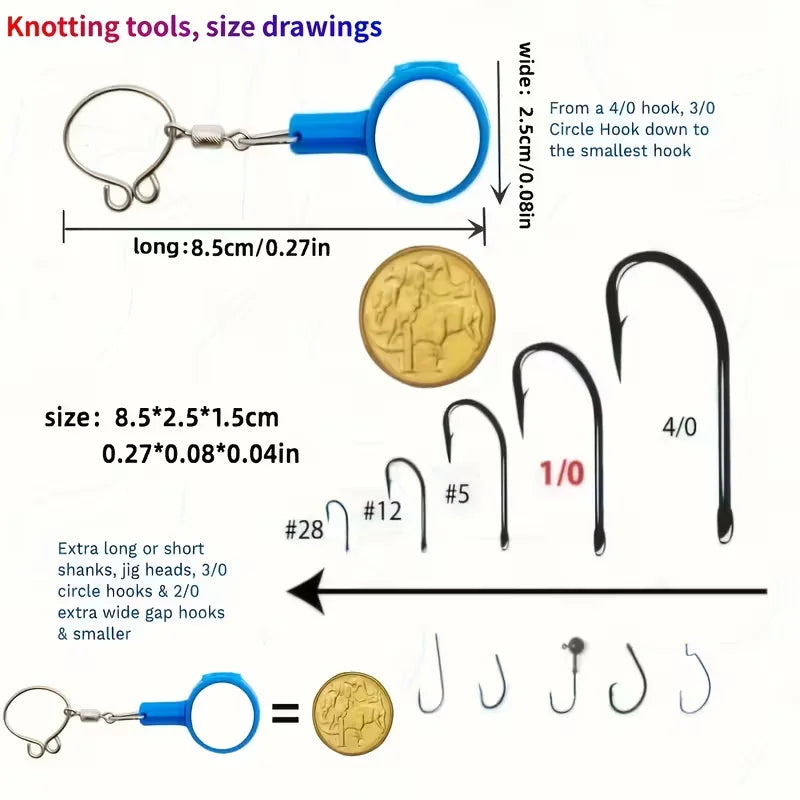 2pcs Fishing Gadgets: Knotting Tool, Outdoor Fishing Supplies Tools For Multifunctional Fishing