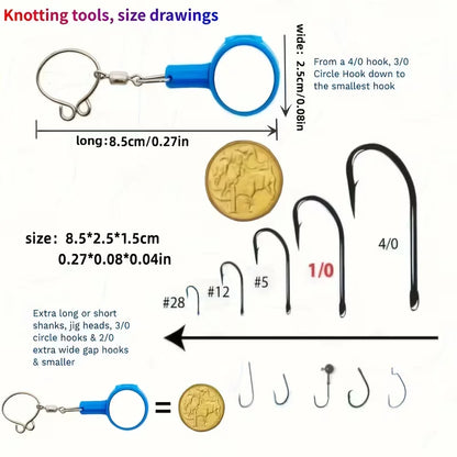2pcs Fishing Gadgets: Knotting Tool, Outdoor Fishing Supplies Tools For Multifunctional Fishing