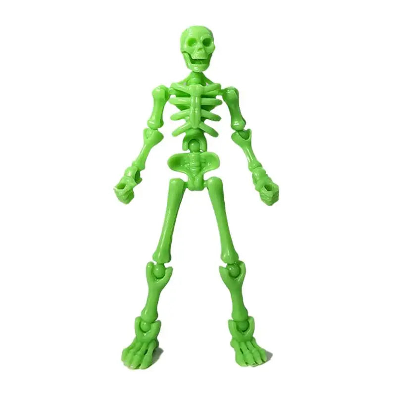 DIY Skeleton Figurines Plastic Posable Mini Skeletons with Movable Joints DIY Craft Halloween Party Haunted House Decor - B