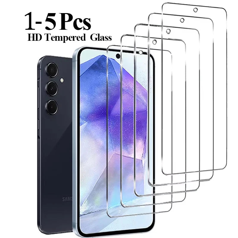 HD Screen Protector for Samsung S23 S26 A55 A35 A54 S25 Tempered Glass for Samsung S24 S21 S22 Mica Galaxy S24 Ultra S23 FE